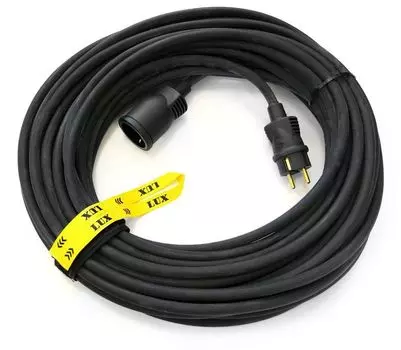 Удлинитель Lux УС1-Е-20 (У-161), 1-розетка, 20 м, черный (30020)