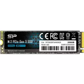 Твердотельный накопитель (SSD) Silicon Power 256Gb A60, 2280, M.2, NVMe (SP256GBP34A60M28)