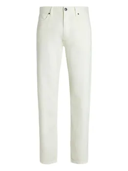 Джинсы из смесового льна Zegna, белый