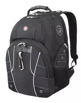 Рюкзак Wenger 15", чёрный/серебристый, 34x18x47 см, 29 л (+ Антисептик-спрей для рук в подарок!)