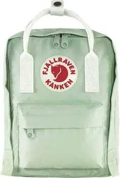 Рюкзак Fjallraven Kanken Mini, мятный/белый, 20х13х29 см, 7 л (+ Антисептик-спрей для рук в подарок!)