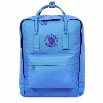 Рюкзак Fjallraven Re-Kanken, ярко-синий, 27х13х38 см, 16 л (+ Антисептик-спрей для рук в подарок!)