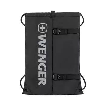 Рюкзак-мешок Wenger XC Fyrst, черный, 35x1x48 см, 12 л (+ Антисептик-спрей для рук в подарок!)