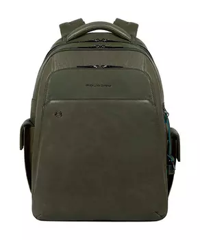 Рюкзак Piquadro Black Square 15", зеленый, 33x43x23 см (+ Антисептик-спрей для рук в подарок!)
