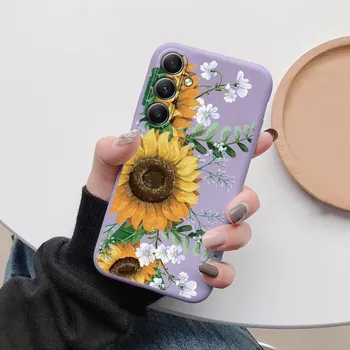 Мягкий силиконовый чехол Sunflower для Xiaomi Redmi Note 13 Pro 13C 14 Samsung A35 A55 M35 S24 Huawei Honor 200 iPhone 15 защитный противоударный чехол для камеры Samsung Galaxy S20