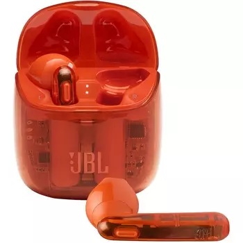 JBL T225TWS прозрачный оранжевый