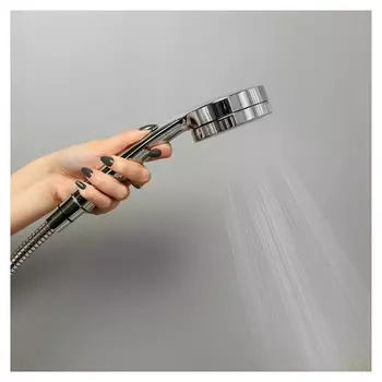Душевая лейка Accoona A338, мощный напор, экономия воды, 1 режим, хром
