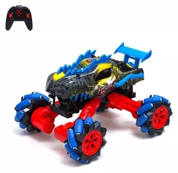 Джип радиоуправляемый Dino, 4WD полный привод, движение во всех направлениях, работает от аккумулятора, цвет синий