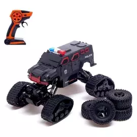 Джип радиоуправляемый «Гусеничный вездеход», 1:15, полный привод 4WD работает от аккумулятор, цвет красный