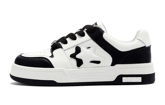 Кроссовки C°BANNER Skateboarding Shoes Women's Low-top White/Black, белый/черный
