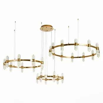 Подвесная люстра Латунь/Прозрачный 54*2,5W 4000K ST Luce Gemina SL6007.203.54