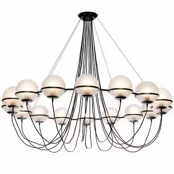 Подвесная люстра 10346P/16 BK-WH iLamp Globe