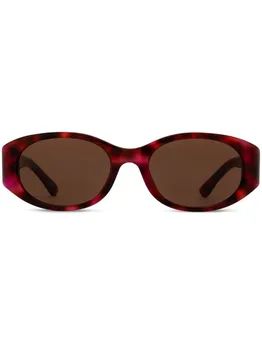 Солнцезащитные очки в овальной оправе Balenciaga Eyewear, красный