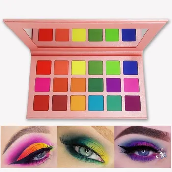 Палитра теней для век Matte Glitter Палитра теней для макияжа Фестиваль Летний красочный макияж для глаз 18 colors