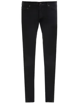 Хлопковые джинсы skinny fit SAINT LAURENT