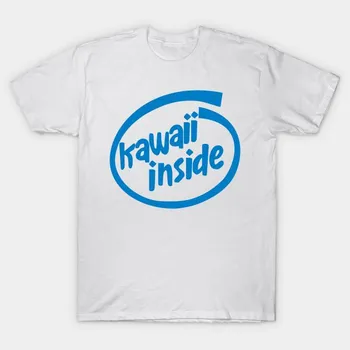 Футболка женская Kawaii Inside Harajuku Print Kawaii футболка летняя с коротким рукавом женская футболка топ футболка S