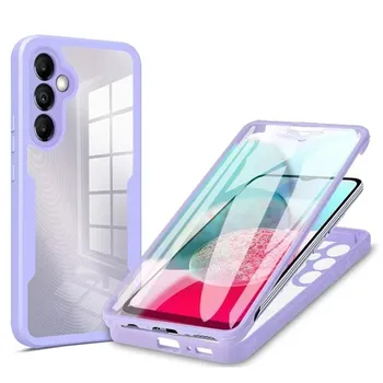 Двойной мягкий силиконовый чехол с поворотом на 360 градусов для Samsung Galaxy A54 A14 A04S A23 A33 A53 S21 S22 S23 Xiaomi Redmi Note 12 iPhone 15 14 13 12 11 Pro Max For iPhone 8 Plus чёрный