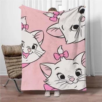 31 стиль Disney Cute Cat Marie Printed Blanket Soft warm Плед из фланели для детей и взрослых Кровать Диван Открытый Путешествия Девочки Подарки 40x50in