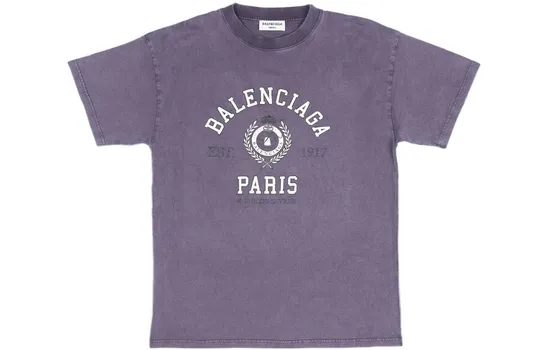Футболка женская Balenciaga, фиолетовый / белый