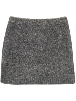 Юбка мини из ткани букле TWINSET, серый