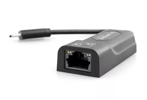 Сетевая карта Gembird NIC-U6, 1xRJ-45, 1 Гбит/с, USB 3.0 TypeC, Retail (NIC-U6)