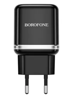Сетевое зарядное устройство Borofone BA36A High speed 18W, 1USB, Quick Charge, 3A, черный