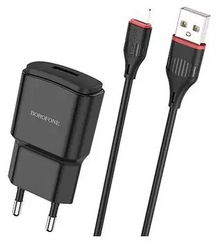 Сетевое зарядное устройство Borofone BA48A 12W, 1USB, 2.1A, белый