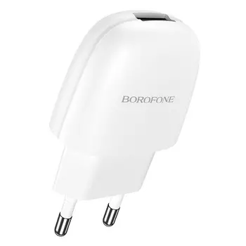 Сетевое зарядное устройство Borofone BA49A Vast power, 1USB, 2.1A, белый (28418)