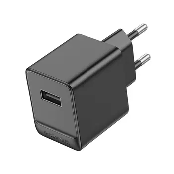 Сетевое зарядное устройство Borofone Erudite BAS11A 10.5 Вт, USB, EU, черный (6941991104596)