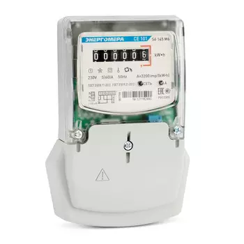 Счетчик электроэнергии Энергомера СЕ CE101 S6 145 M6, однофазный, однотарифный, класс точности: 1.0, ЭМОУ, 5 А/60 А (101001003007789)
