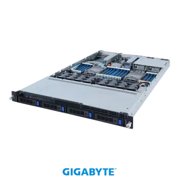 Серверная платформа Gigabyte R182-340, 2xSocket4189, 32xDDR4, 4x2.5/3.5 HDD HS, 2xGLAN, AMI MegaRAC SP-X, Redundant 2x1300 Вт, 1U (6NR182340MR-00-101)