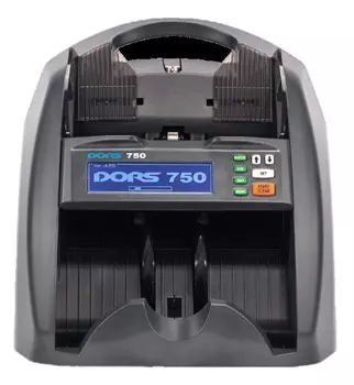 Счетчик банкнот Dors 750M1, мультивалюта, детекция купюр, 1500 банкнот в минуту, емкость карманов:150/500 банкнот (FRZ-042906)
