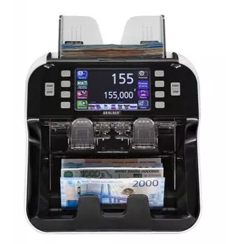 Счетчик банкнот Magner 155V, мультивалюта, детекция купюр, 1200 банкнот в минуту, емкость карманов:500/500/100 банкнот