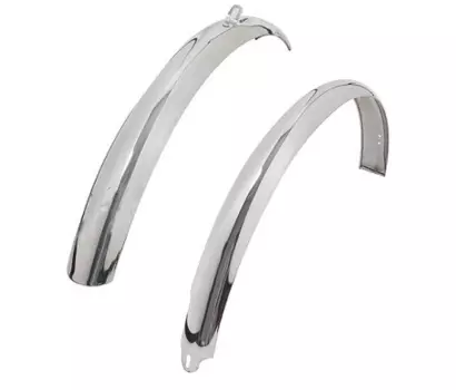Крылья велосипедные Bike Parts, 24", хром, без крепежей, КЛ97854