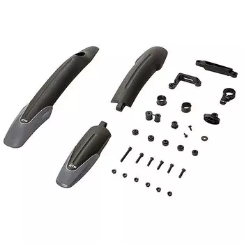 Крылья велосипедные STG GH-373F/R, комплект, для колес 26-29", прорезиненные, чёрный, Х94979