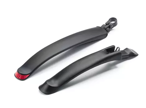 Крылья велосипедные TRIX, комплект, пластик, заднее с отражателем , 24"-26", черный, SF-212 F/R (Black)
