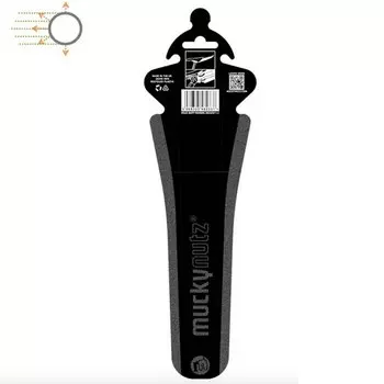 Крыло велосипедное Mucky Nutz Mini Butt Fender Reflective, заднее, черный, MN0248
