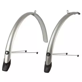 Крылья велосипедные Polisport Towny, 28"/51мм, silver, PLS8628200002