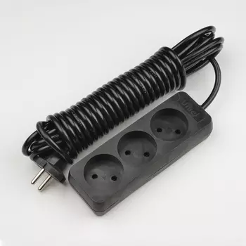 Удлинитель Uniel Standard S-CD3-7 BLACK
