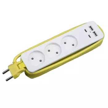 Удлинитель Uniel Travel S-CT3-1,8UC WHITE/GREEN