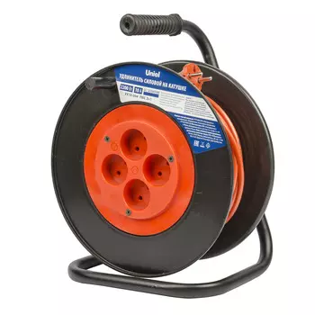 Удлинитель Uniel YX10-004 /UCK-4N/2x1,00/20M/S ORANGE/BLACK