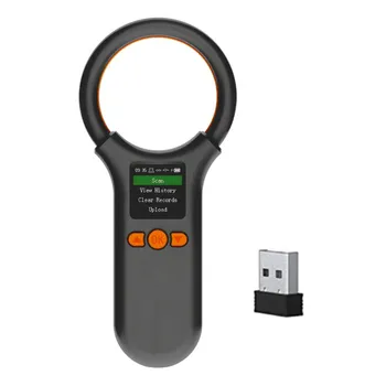 Сканер микрочипов для домашних животных, считыватель идентификаторов RFID EMID, портативный считыватель чипов для животных BT+USB+2.4G белый