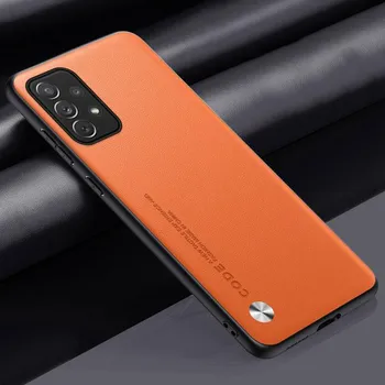 Роскошный чехол из искусственной кожи для Samsung Galaxy A32 A52 A52S A72 4G M52 5G, задняя крышка, матовый силиконовый чехол для телефона с полной защитой For Samsung A32 4G чёрный