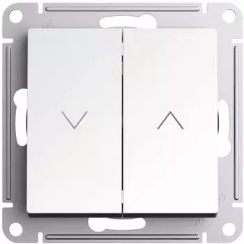 Выключатель двухклавишный для жалюзи Systeme Electric ATN000419 AtlasDesign 2х сх.4, 10А, мех., Жемчуг