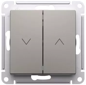 Выключатель двухклавишный для жалюзи Systeme Electric ATN000519 AtlasDesign 2х сх.4, 10А, мех., Шампань