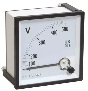 Вольтметр IEK IPV10-6-0500-E Э47 500В кл. точн. 1,5 72х72мм