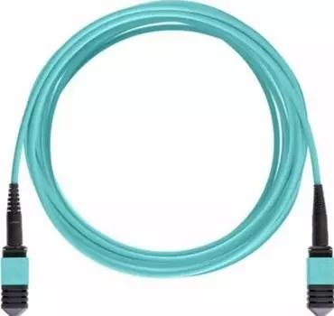 Волоконно-оптическая сборка 50/125, 12 волокон TELCORD ШОС-3.0-12-MPO/U(f)-MPO/U(f)-A-MM503-20м-LSZH-AQ MPO/UPC Female-MPO/UPC Female, тип A, MM50(OM3