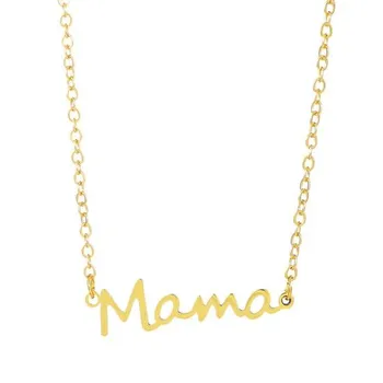 Ожерелье Yousheng Mama, маленькое ожерелье с подвеской Mama, ювелирное украшение на День матери, подарок для молодой мамы, женщины, жены, годовщины серебряный