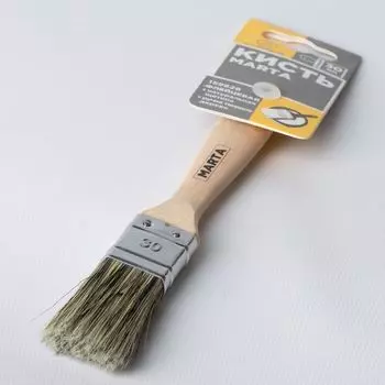 Кисть флейцевая 30 мм, смешанная щетина, деревянная ручка Эксперт Marta