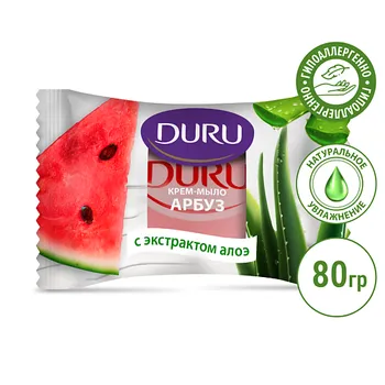 DURU Туалетное крем-мыло Арбуз с экстрактом алоэ 80.0